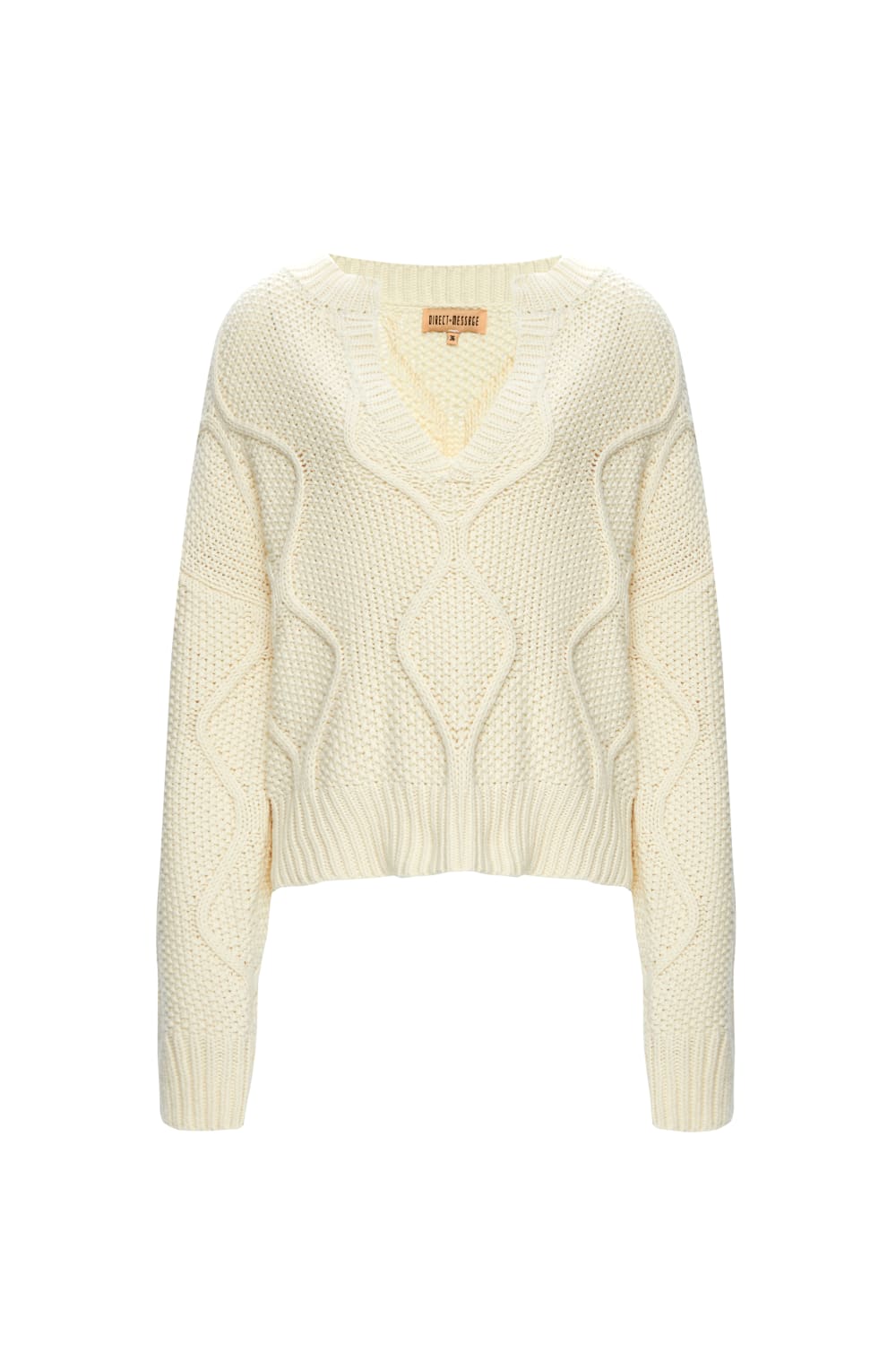 Direct Message-Eva Knitted Sweater-Kazak & Triko-2-milagron.live