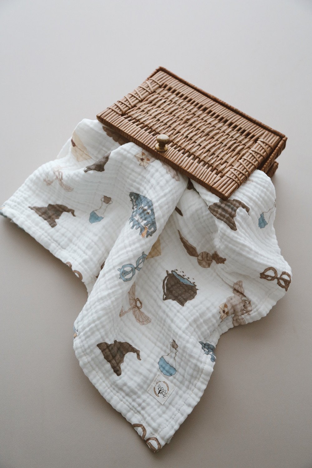DoDo'S Baby-Dört Katli Magi̇c World Desen Organi̇k Müsli̇n Örtü-Yatak Örtüsü-1-milagron.live