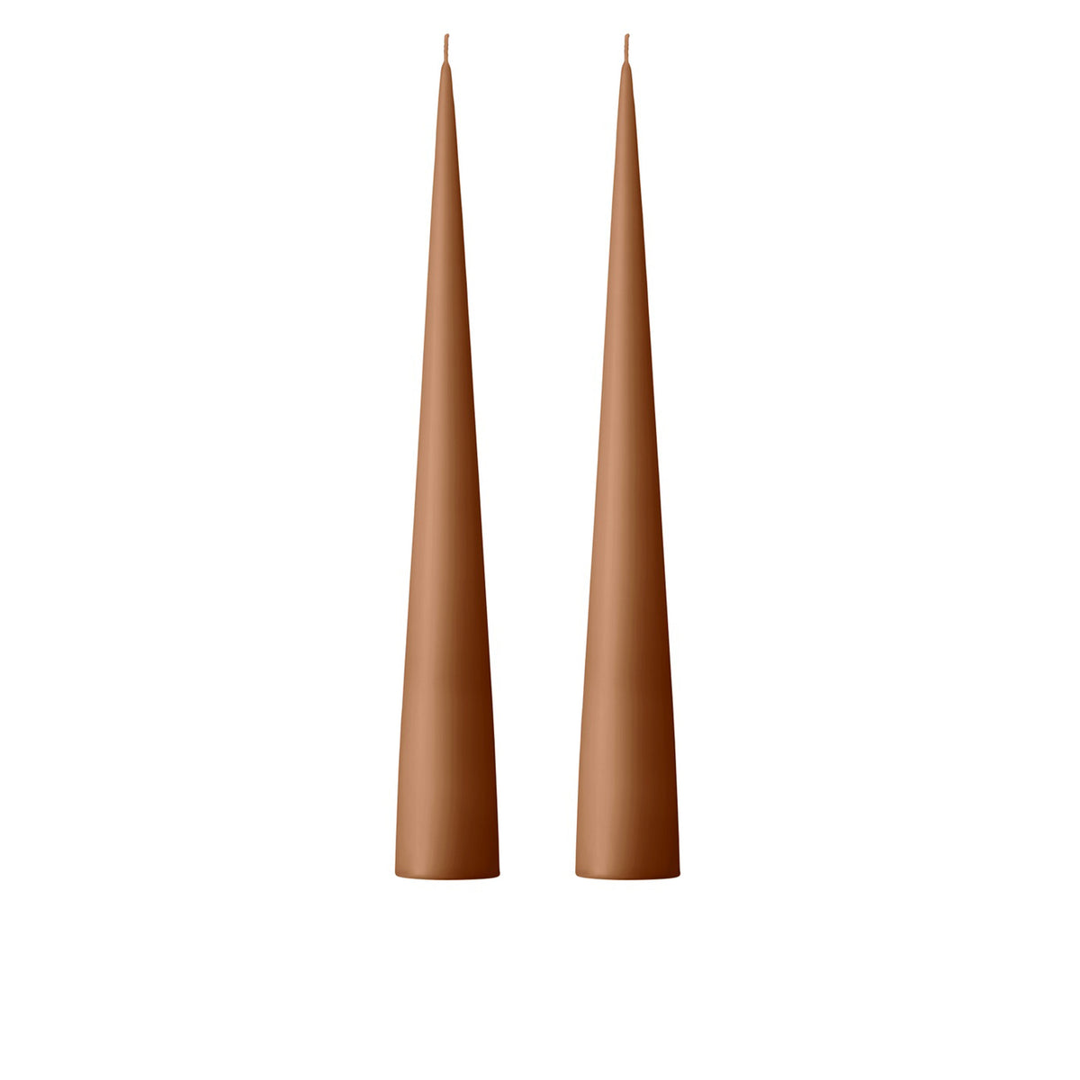 Ester&Erik-Raw Toffee Kokusuz 2'li Kalın Konik Mum 37 Cm-Mum-1-milagron.live