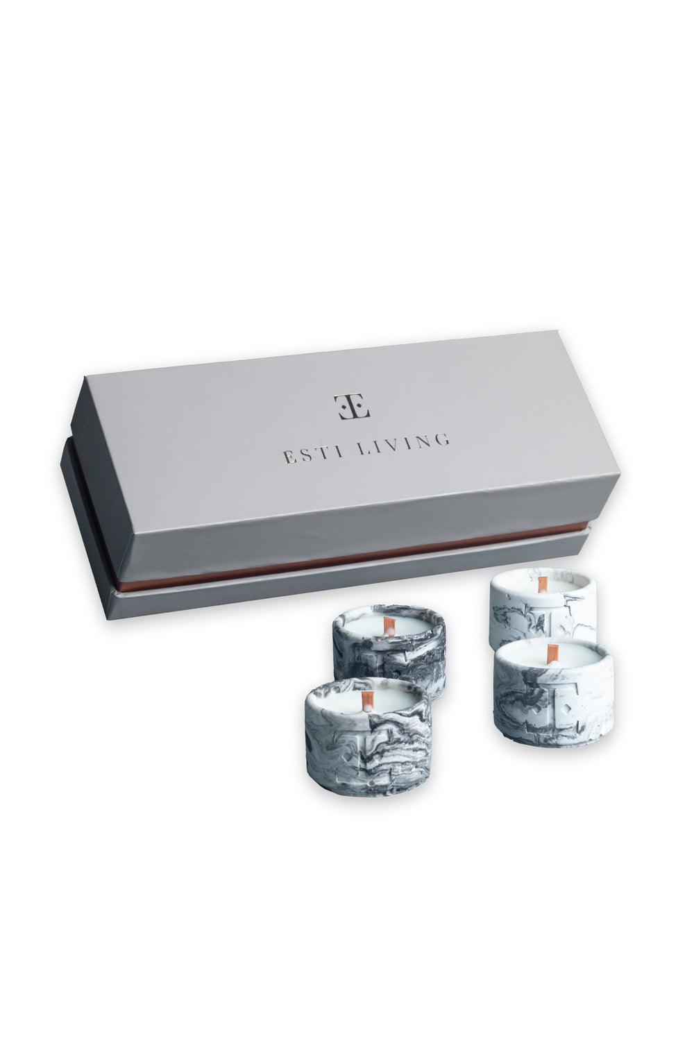 Esti Living-Black Rose Mini 4'lü Mum Seti-Mum-3-milagron.live