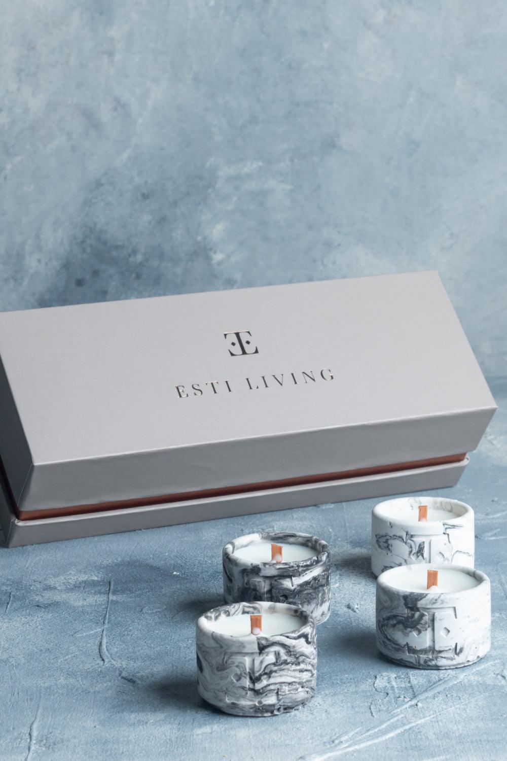 Esti Living-Black Rose Mini 4'lü Mum Seti-Mum-4-milagron.live