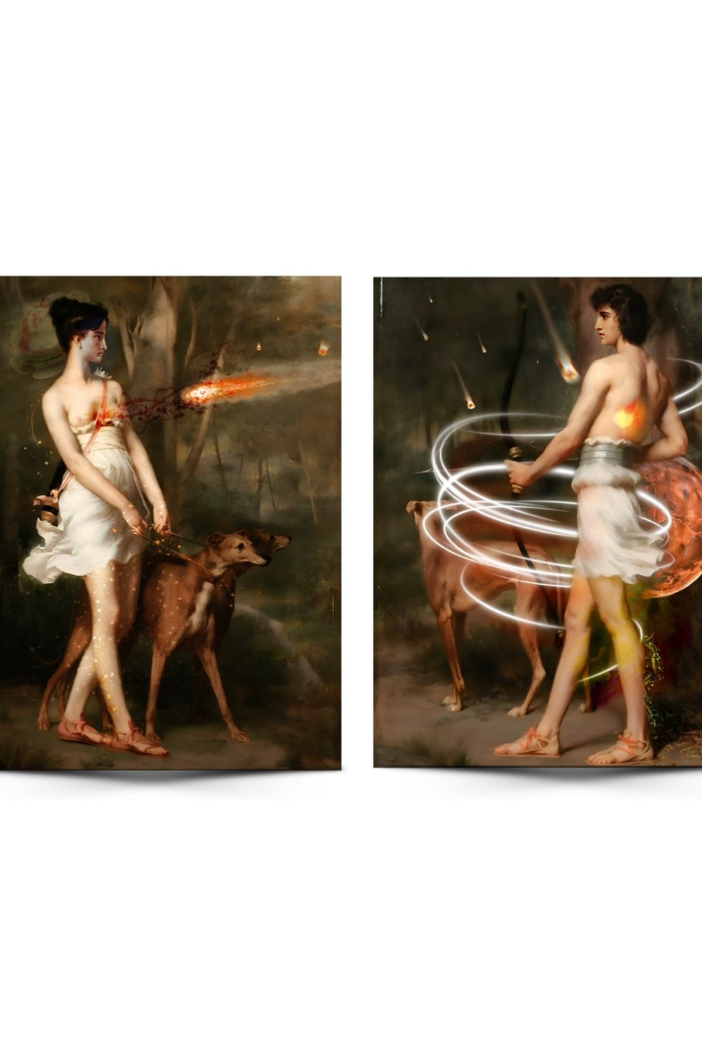 Eudoimoniart-Eros & Psyche 2'li Set-Tablo-1-milagron.live