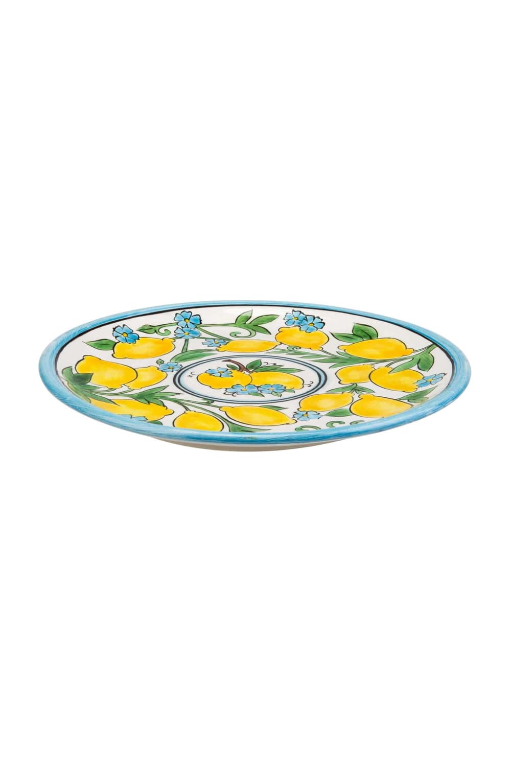 Feeling Good Inside-Amalfi Coast Collection Handmade Seramik Beyaz Zemin Yemek Tabağı-Tabak & Kase-2-milagron.live