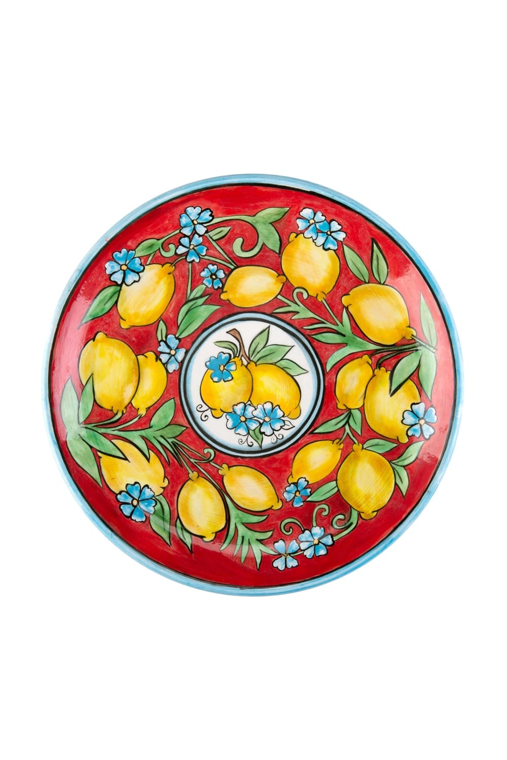Feeling Good Inside-Amalfi Coast Collection Handmade Seramik Kırmızı Yemek Tabağı-Tabak & Kase-1-milagron.live