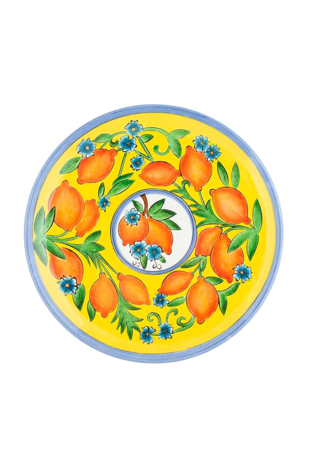 Feeling Good Inside-Amalfi Coast Collection Handmade Seramik Sarı Yemek Tabağı-Tabak & Kase-1-milagron.live