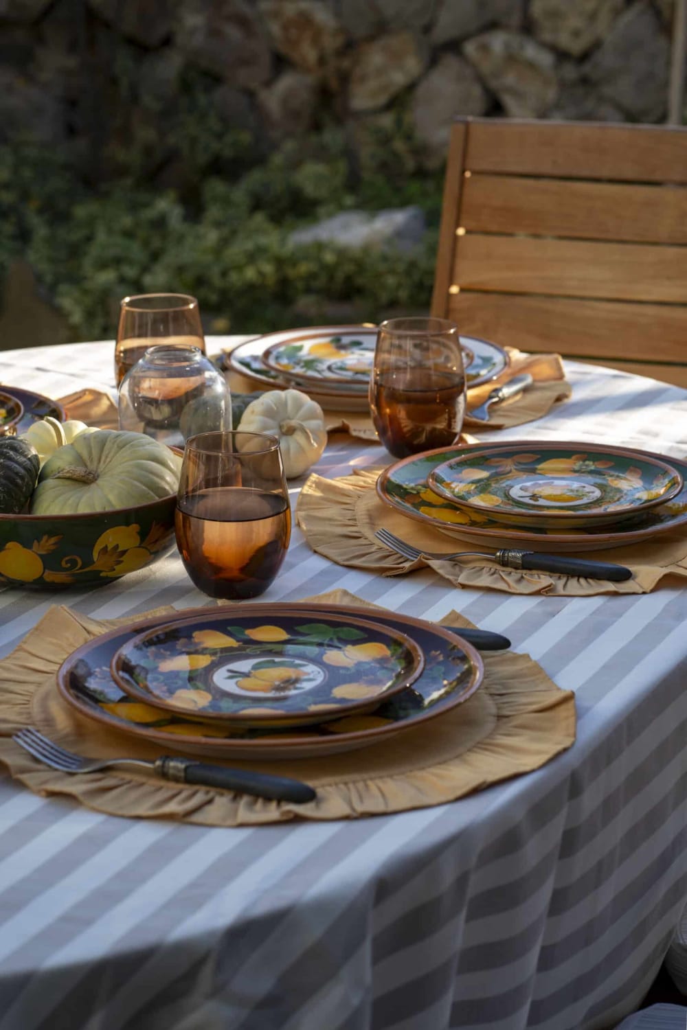 Feeling Good Inside-Amalfi Coast Collection Seramik Koyu Hardal 22 Cm Tabak Golden Fall-Tabak & Kase-5-milagron.live