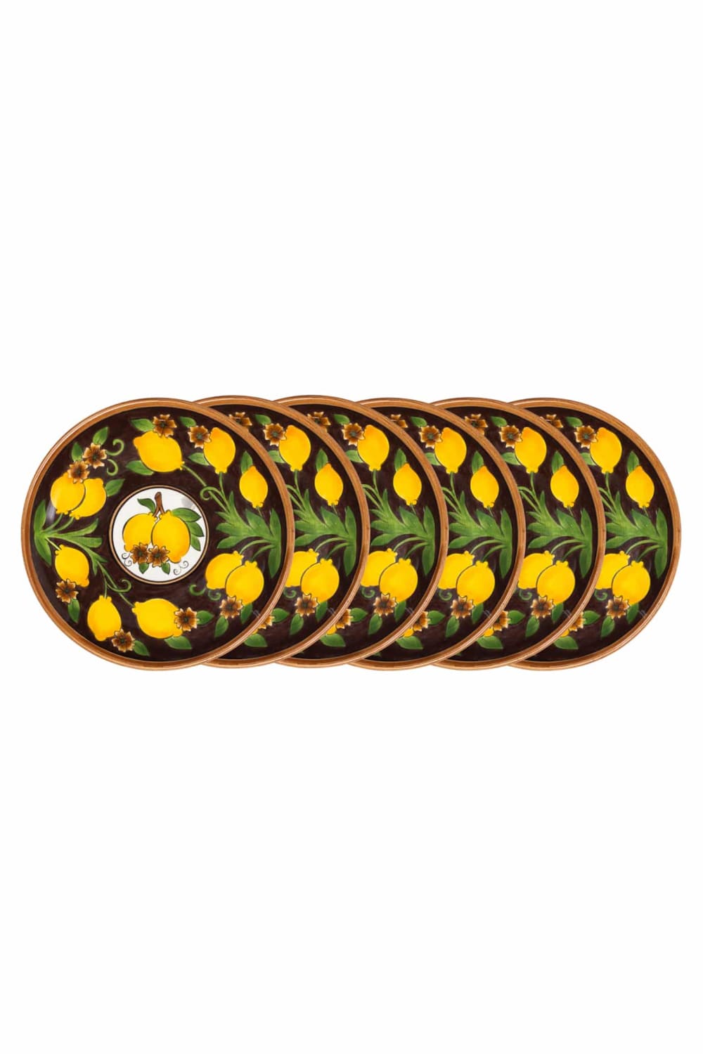 Feeling Good Inside-Amalfi Coast Collection Seramik Koyu Kahve 22 Cm Tabak Golden Fall-Tabak & Kase-2-milagron.live