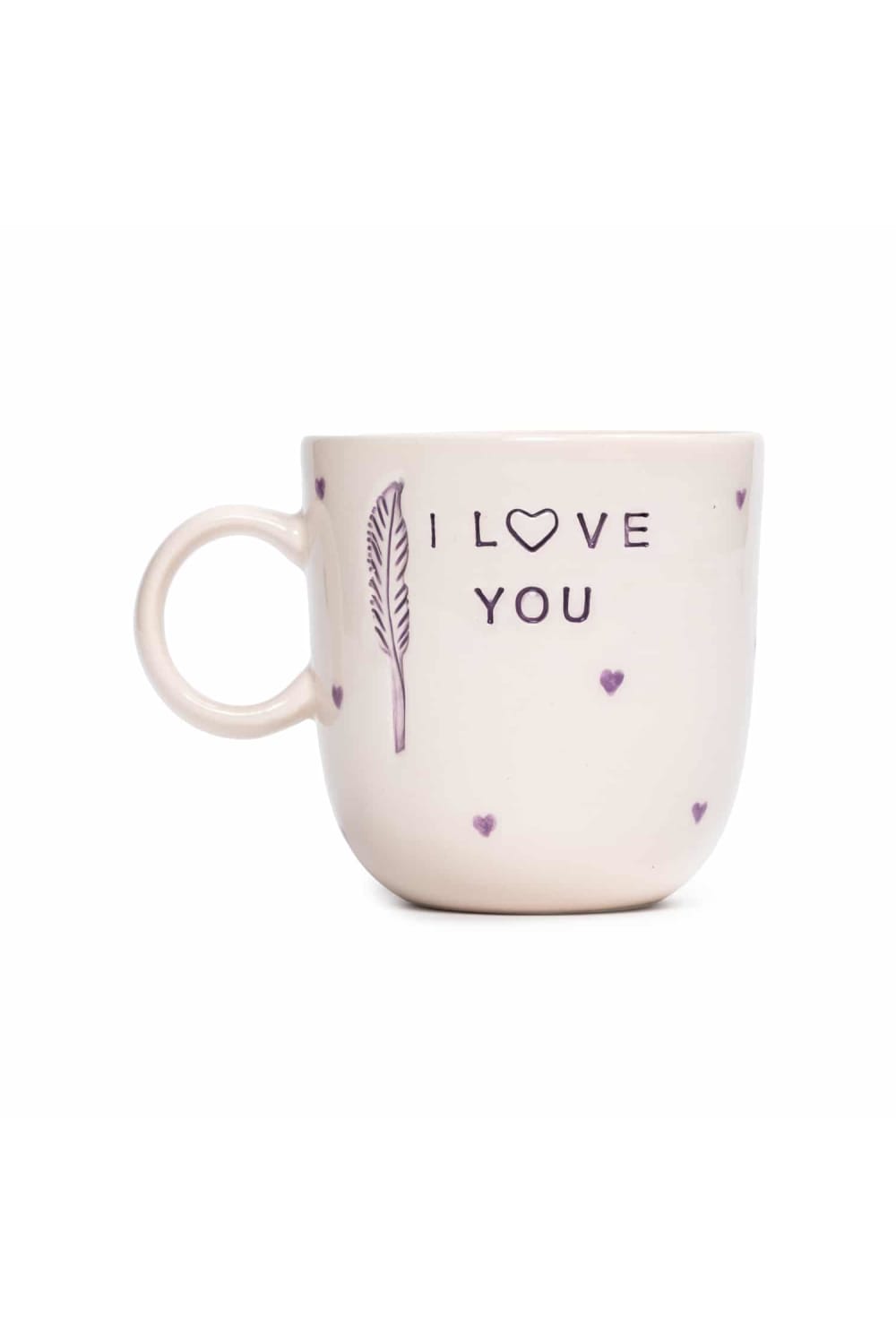 Feeling Good Inside-I Love You Kulplu Lila Mug – L’amour Paris-Bardak-2-milagron.live
