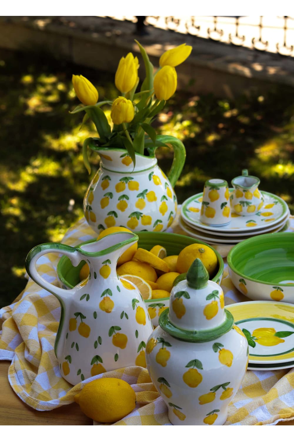 Feeling Good Inside-Lemon Splash Collection Handmade Ceramic Sürahi-Sürahi-3-milagron.live