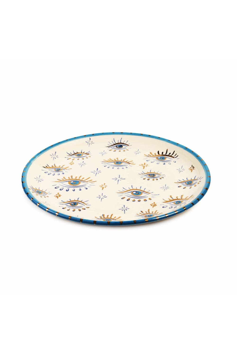 Feeling Good Inside-Signature Eye Handmade Ceramic Yemek Tabağı-Tabak & Kase-2-milagron.live