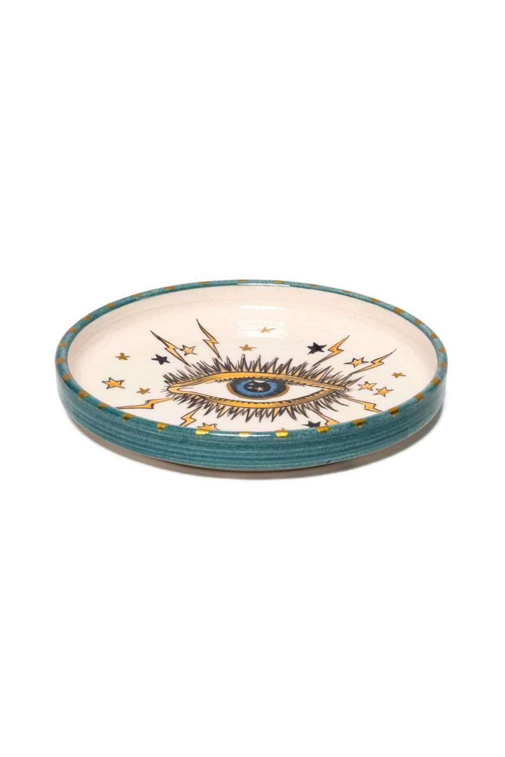 Feeling Good Inside-Signature Eye Handmade Seramik Green Mini Tabak-Tabak & Kase-2-milagron.live