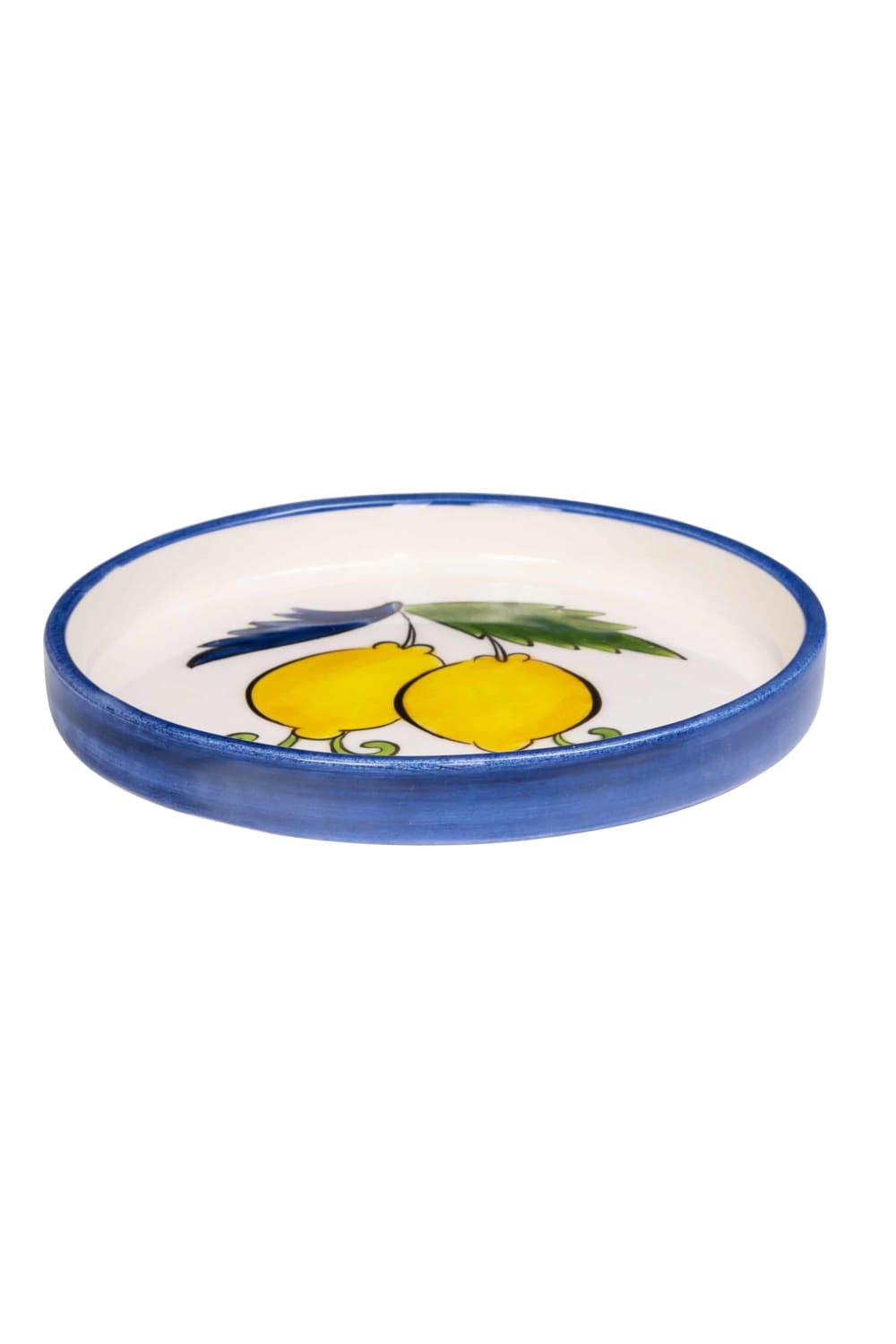 Feeling Good Inside-Sorrento Lemon Collection Handmade Seramik Mavi Mini Tabak-Tabak & Kase-2-milagron.live