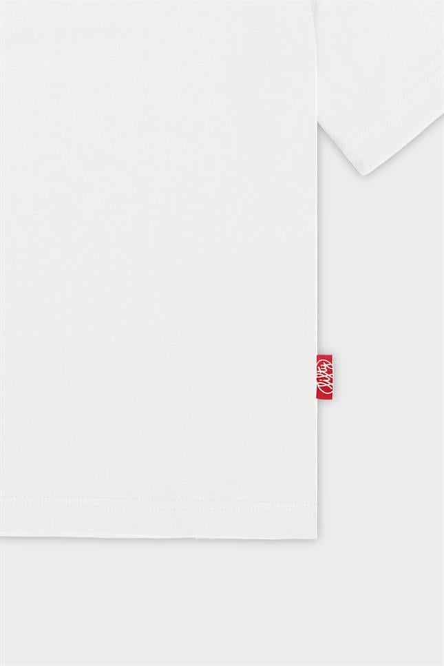 Fifty Pieces-Beyaz Oversize Sırt Baskılı T-Shirt-T-Shirts-9-milagron.live