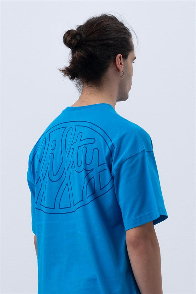 Fifty Pieces-Canlı Mavi Core Düşük Omuzlu T-Shirt-T-Shirts-2-milagron.live