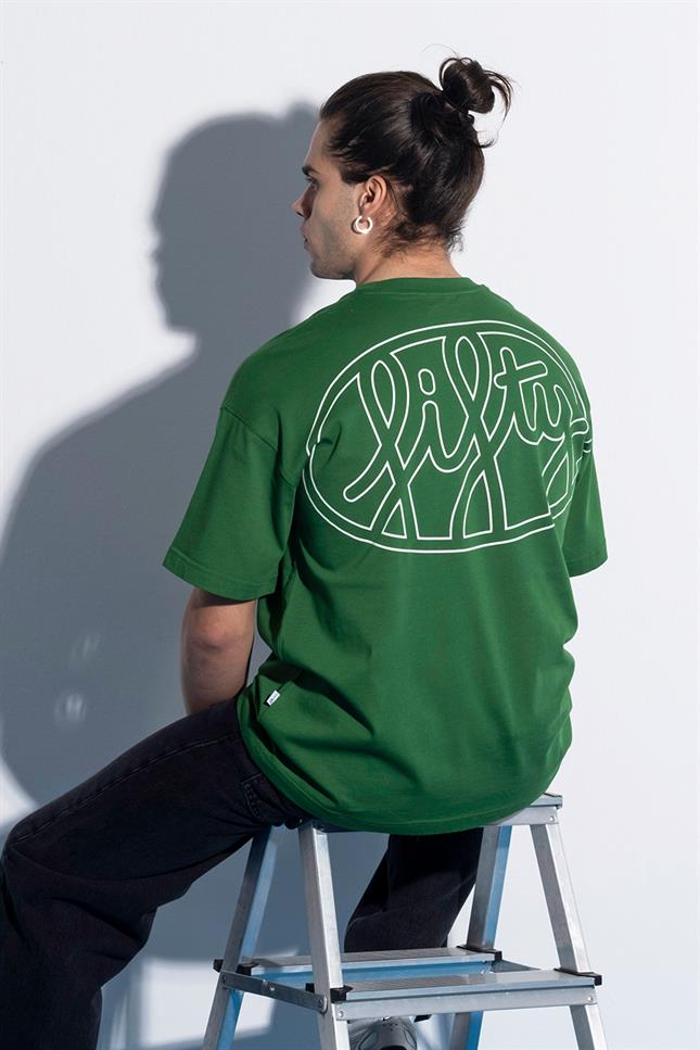 Fifty Pieces-Canlı Yeşil Core Düşük Omuzlu T-Shirt-T-Shirts-2-milagron.live