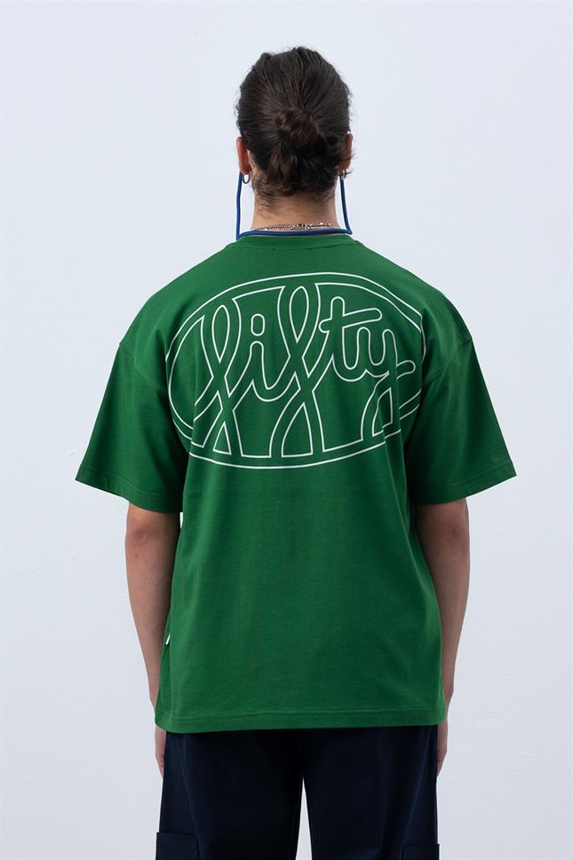 Fifty Pieces-Canlı Yeşil Core Düşük Omuzlu T-Shirt-T-Shirts-3-milagron.live