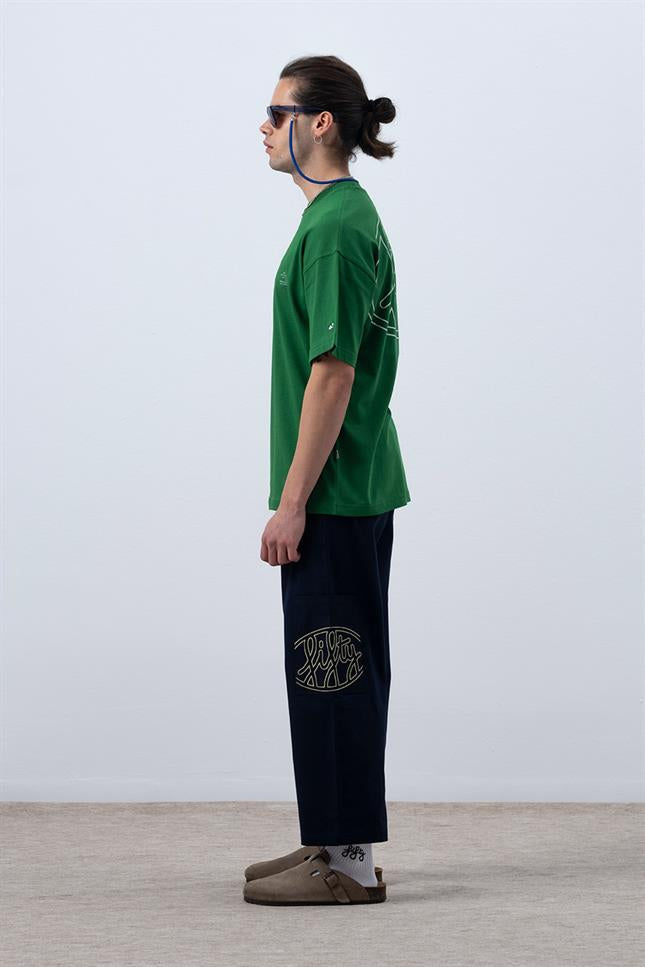 Fifty Pieces-Canlı Yeşil Core Düşük Omuzlu T-Shirt-T-Shirts-7-milagron.live