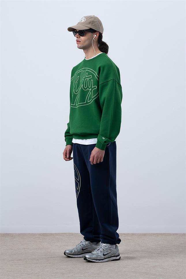 Fifty Pieces-Canlı Yeşil Core Oversize Sweatshirt-Sweatshirts & Hoodies-5-milagron.live