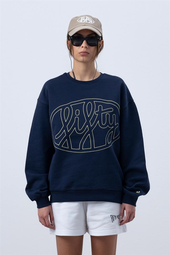 Kadın Lacivert Core Oversize Sweatshirt