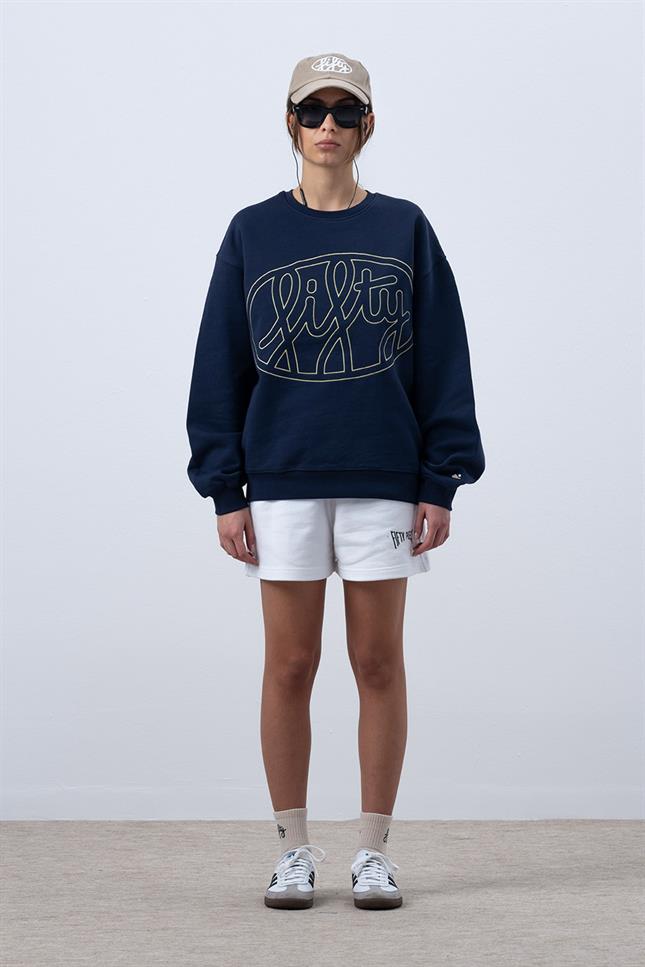Kadın Lacivert Core Oversize Sweatshirt