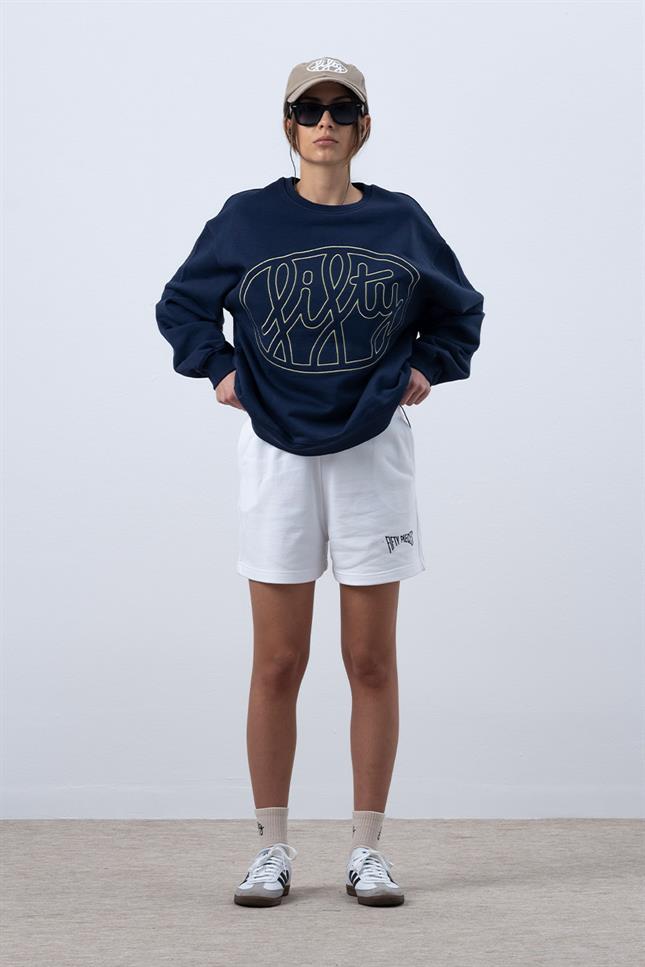 Kadın Lacivert Core Oversize Sweatshirt
