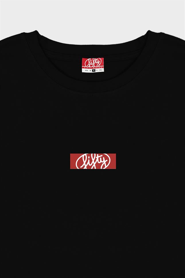 Kadın Siyah Oversize Sırt Baskılı T-Shirt