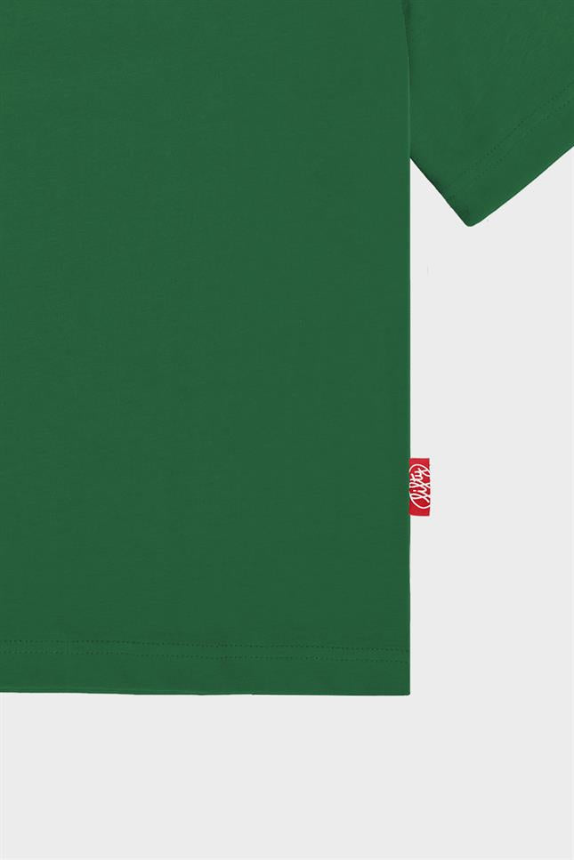Fifty Pieces-Yeşil Oversize Sırt Baskılı T-Shirt-T-Shirts-11-milagron.live