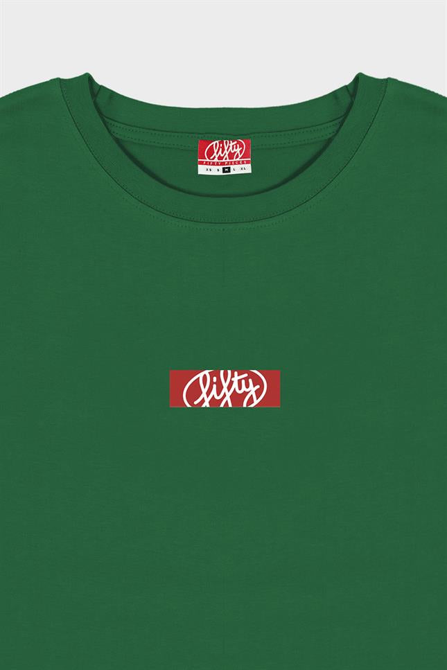 Fifty Pieces-Yeşil Oversize Sırt Baskılı T-Shirt-T-Shirts-8-milagron.live