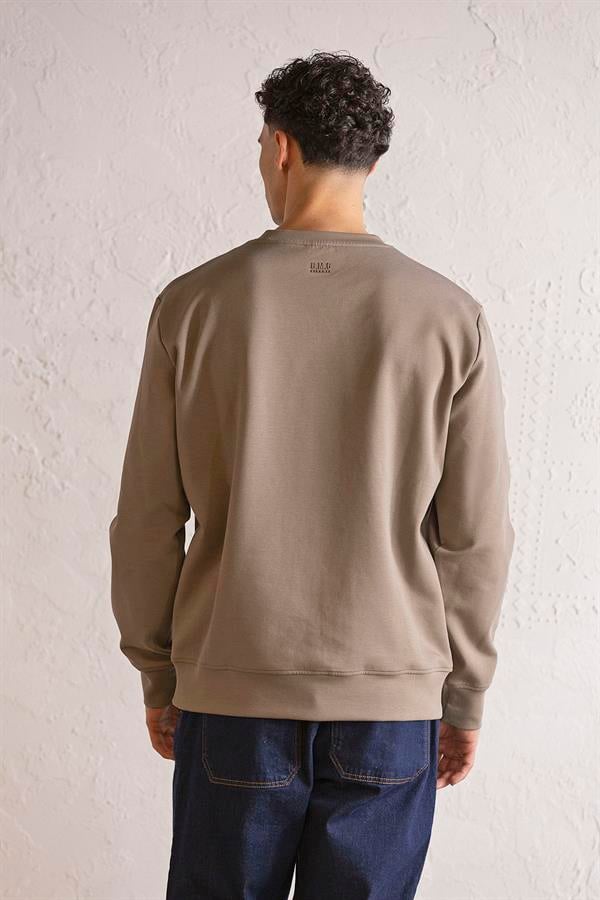 GMG Firenze-Bisiklet Yaka Baskılı Erkek Sweatshirt-SWEATSHIRT-5-milagron.live