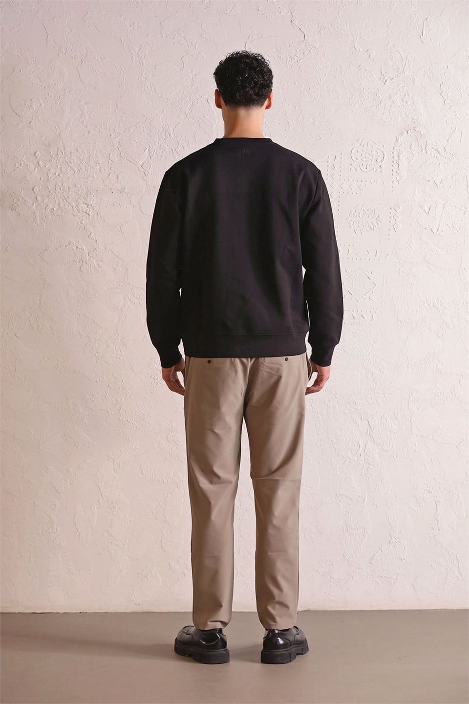 GMG Firenze-Bisiklet Yaka Geometrik Baskılı Erkek Sweatshirt-Winter'26-3-milagron.live