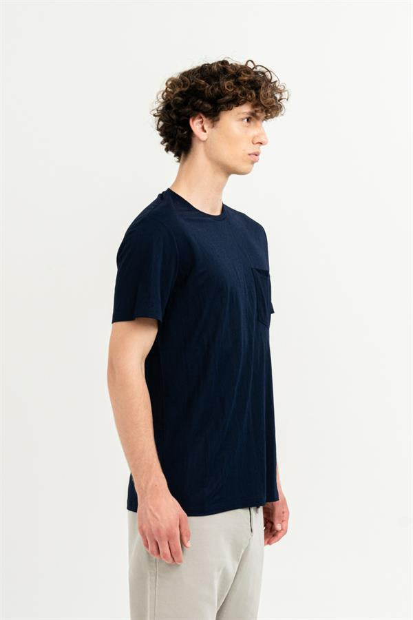 GMG Firenze-Göğüs Cepli Bisiklet Yaka Slim Fit T-Shirt-T-Shirts-4-milagron.live