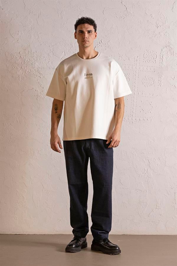 GMG Firenze-I Am Another Baskılı Oversize Erkek T Shirt-KISA KOL-6-milagron.live