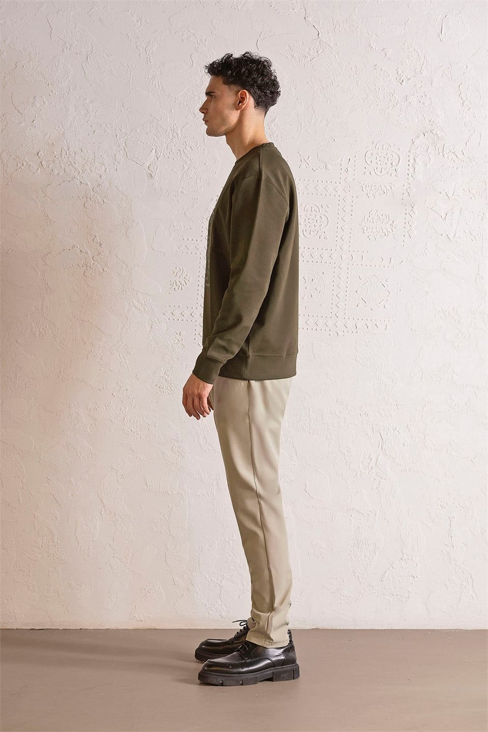 GMG Firenze-Bisiklet Yaka Kabartma Baskılı Erkek Sweatshirt-Winter'26-2-milagron.live