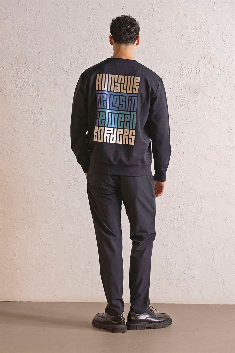 GMG Firenze-Bisiklet Yaka Sırtı Ve Göğsü Baskılı Erkek Sweatshirt-Sweatshirts & Hoodies-3-milagron.live