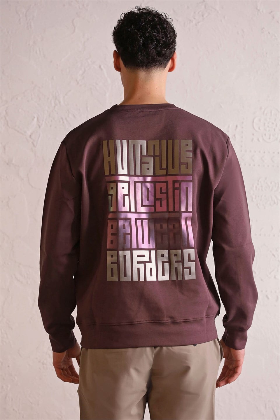 GMG Firenze-Bisiklet Yaka Sırtı Ve Göğsü Baskılı Erkek Sweatshirt-Sweatshirts & Hoodies-5-milagron.live
