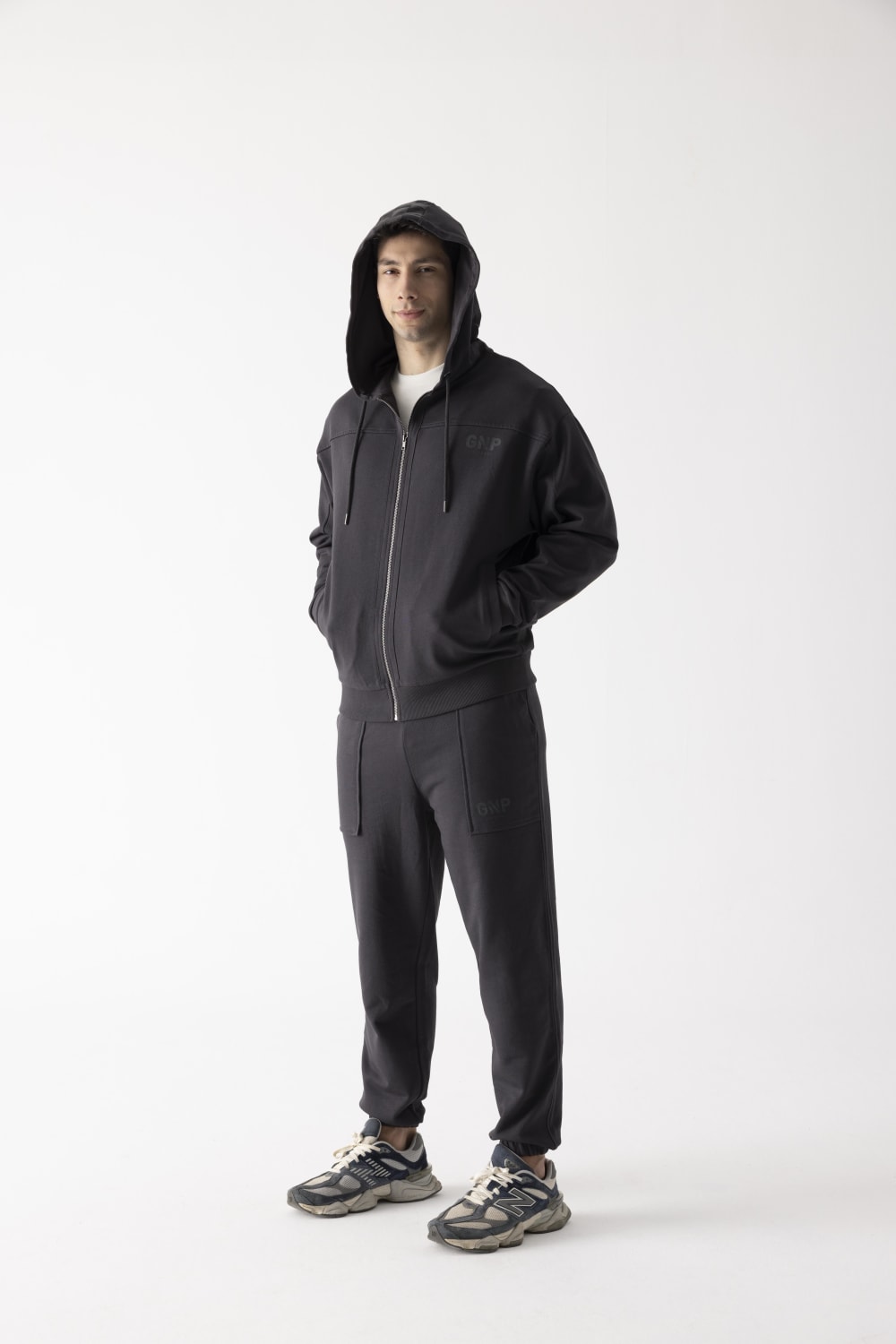 GNP İstanbul-Zip Through Asphalt Hoodie-Sweatshirts & Hoodies-3-milagron.live