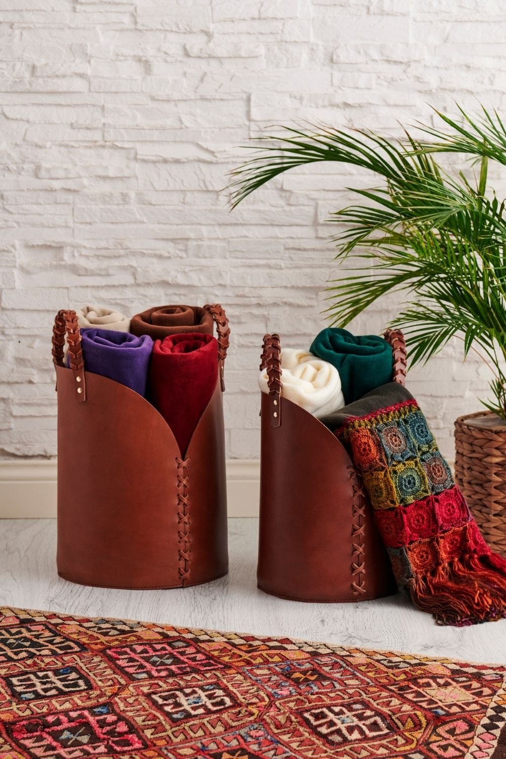 Gardin Leather-Dekoratif Sepet-Bardak-1-milagron.live