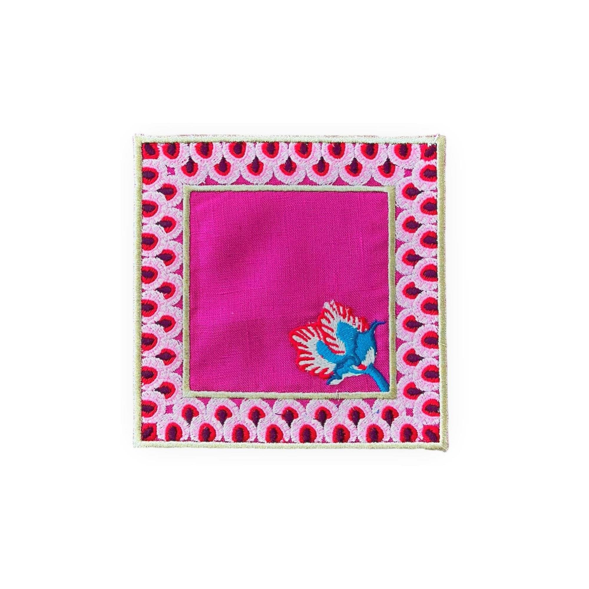 Flower Festival Pembe Kokteyl Peçete ( 2 Adet )