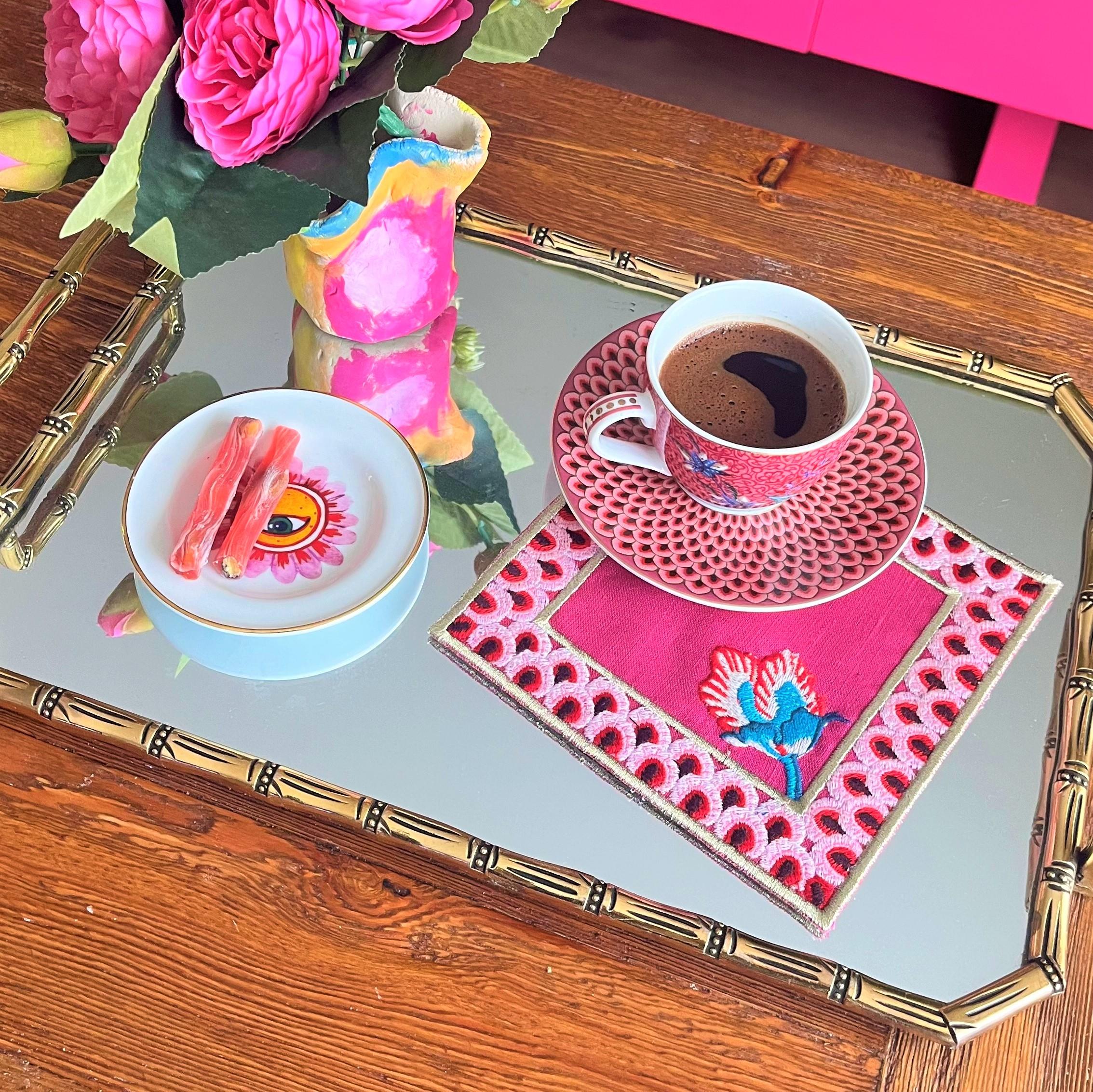 Flower Festival Pembe Kokteyl Peçete ( 2 Adet )