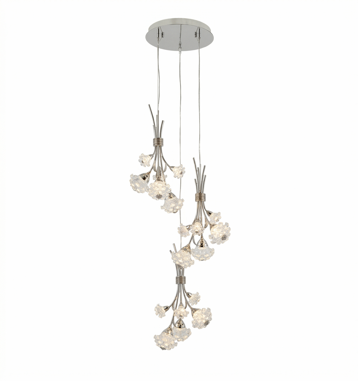 Lumiana-Siona Flower Triple Sarkıt-Avize-2-milagron.live