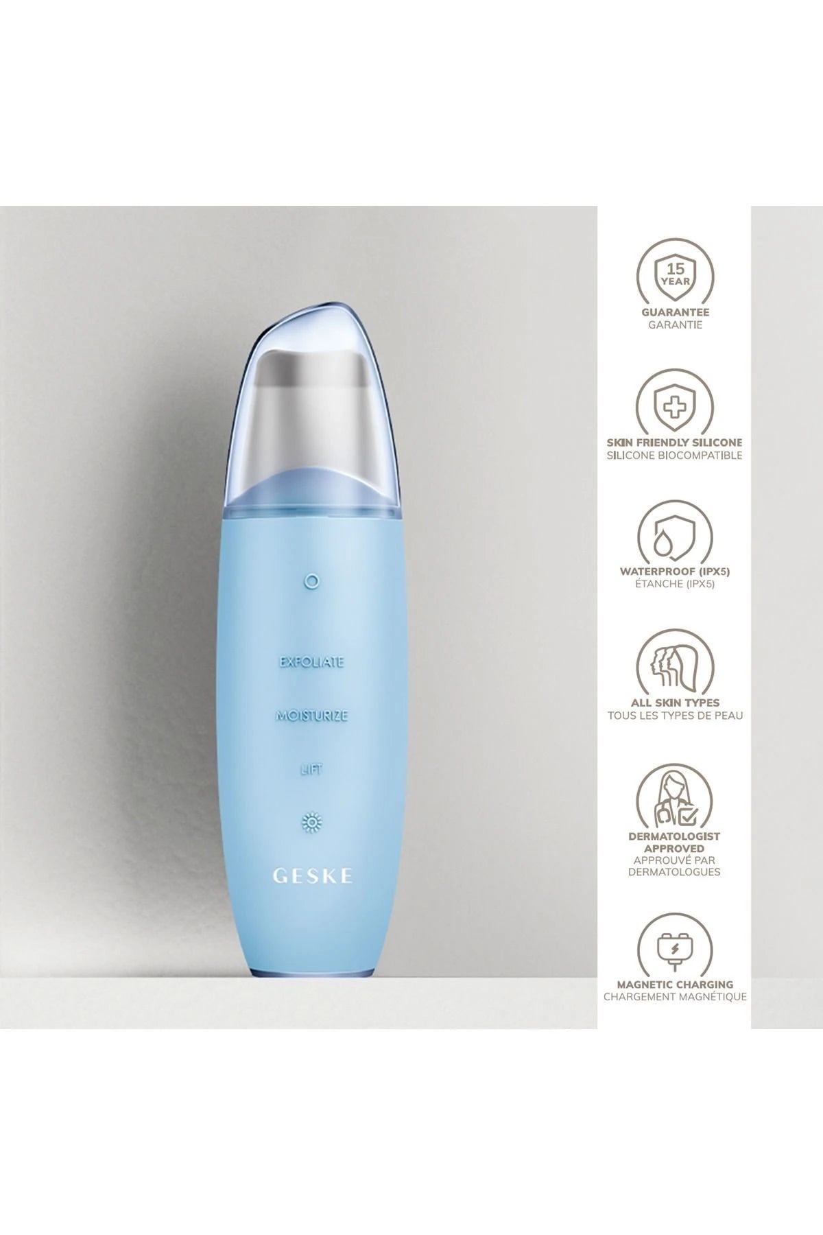 Geske-Mikro Akım Siyah Nokta Temizleme Cihazı | Micro Current Skin Scrubber & Blackhead Remover-Cilt Bakım Aletleri-36-milagron.live