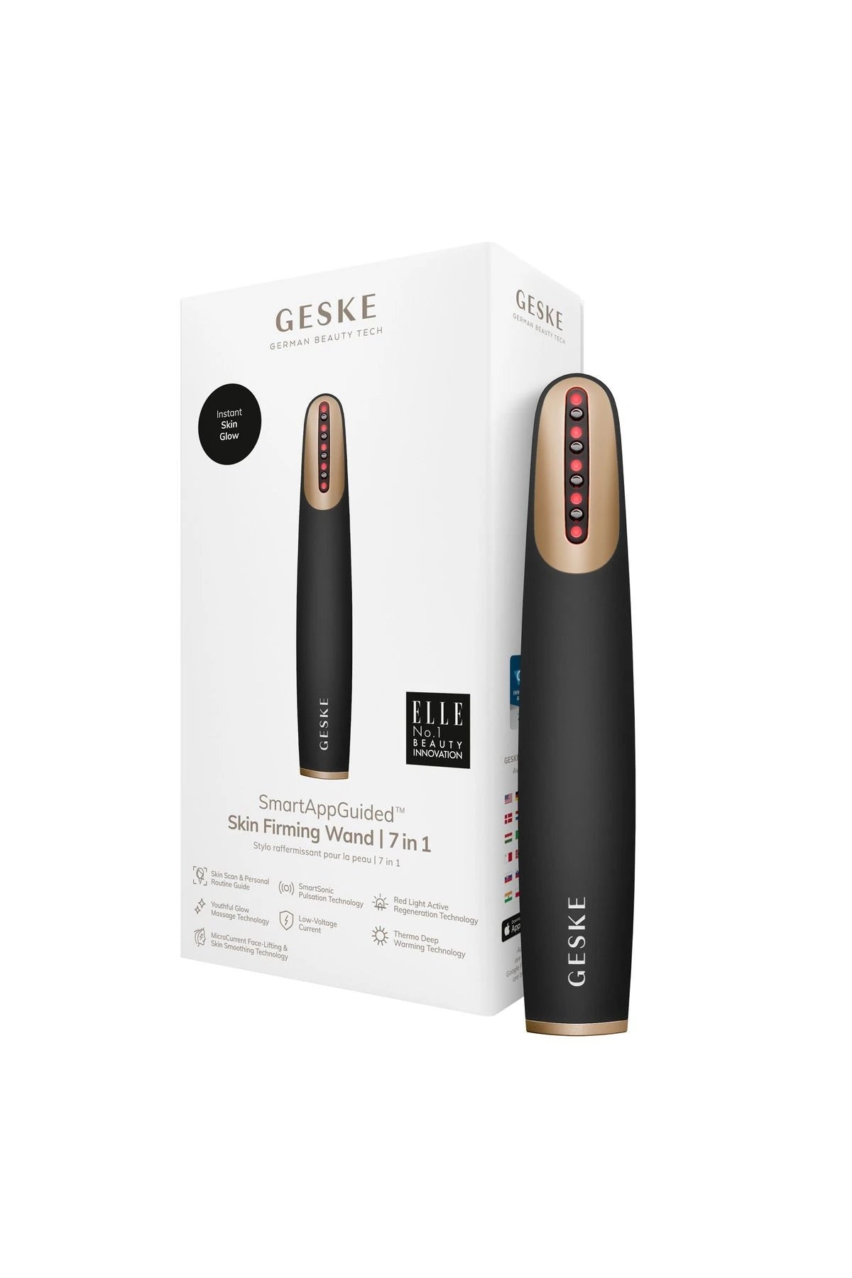 Geske-Titreşimli Kırmızı Led Terapili Sıkılaştırıcı Yüz Bakım Cihazı | Skin Firming Wand-Cilt Bakım Aletleri-1-milagron.live