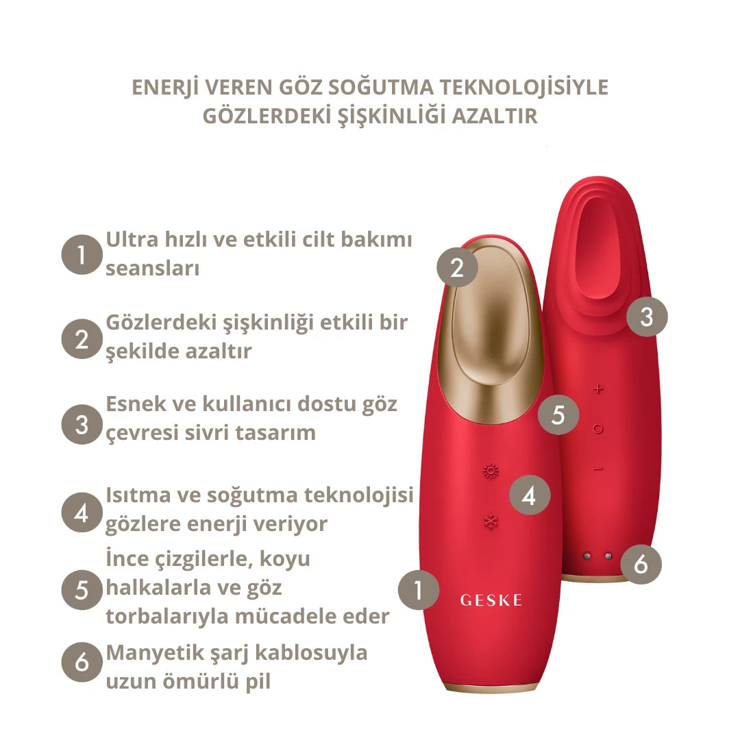 Geske-Titreşimli Soğutma Ve Isıtma Sağlayan Akıllı Göz Çevresi Masaj Cihazı | Warm & Cool Eye Energizer-Cilt Bakım Aletleri-9-milagron.live