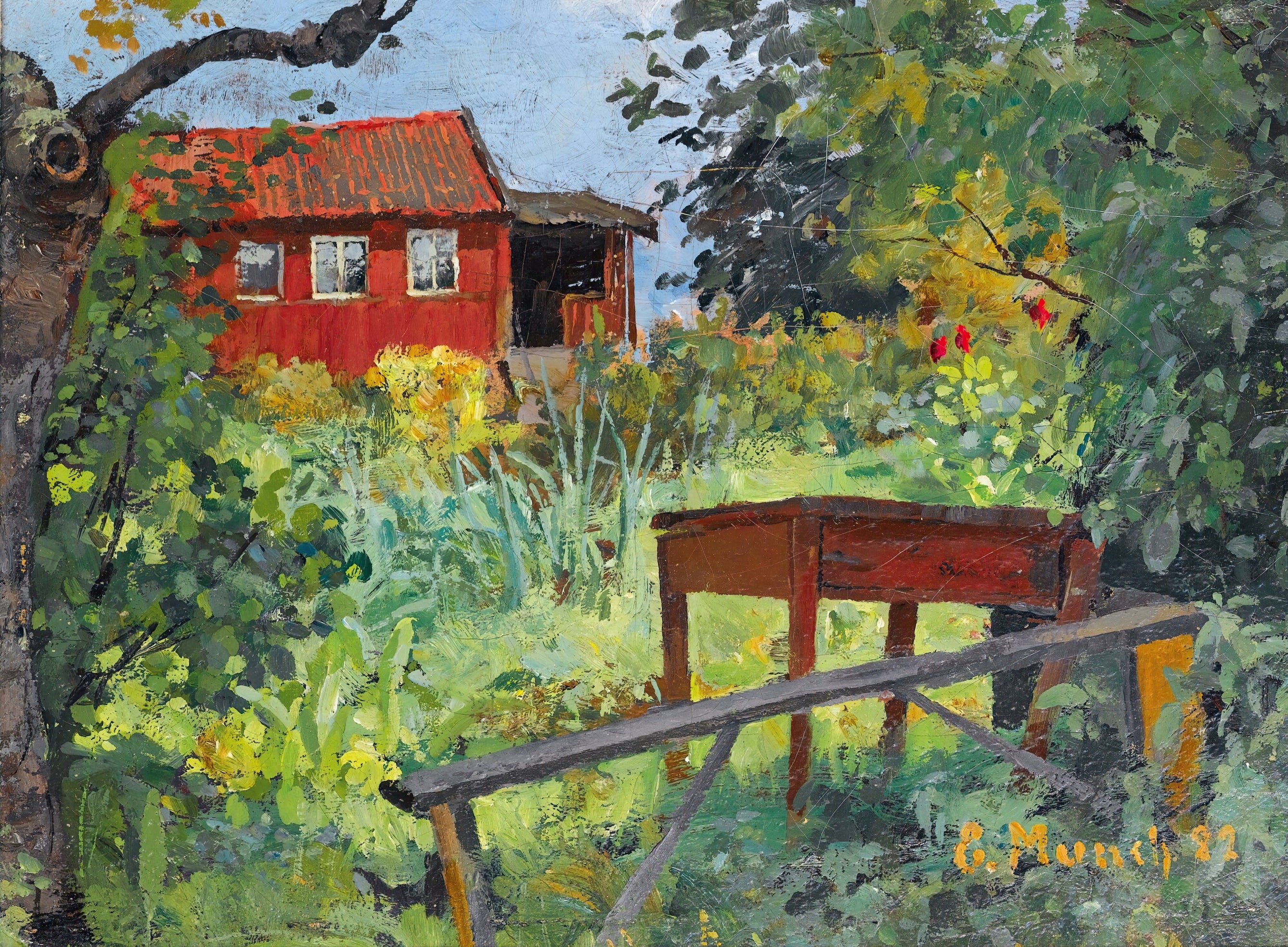 Edvard Munch - Kırmızı Evli Bahçe