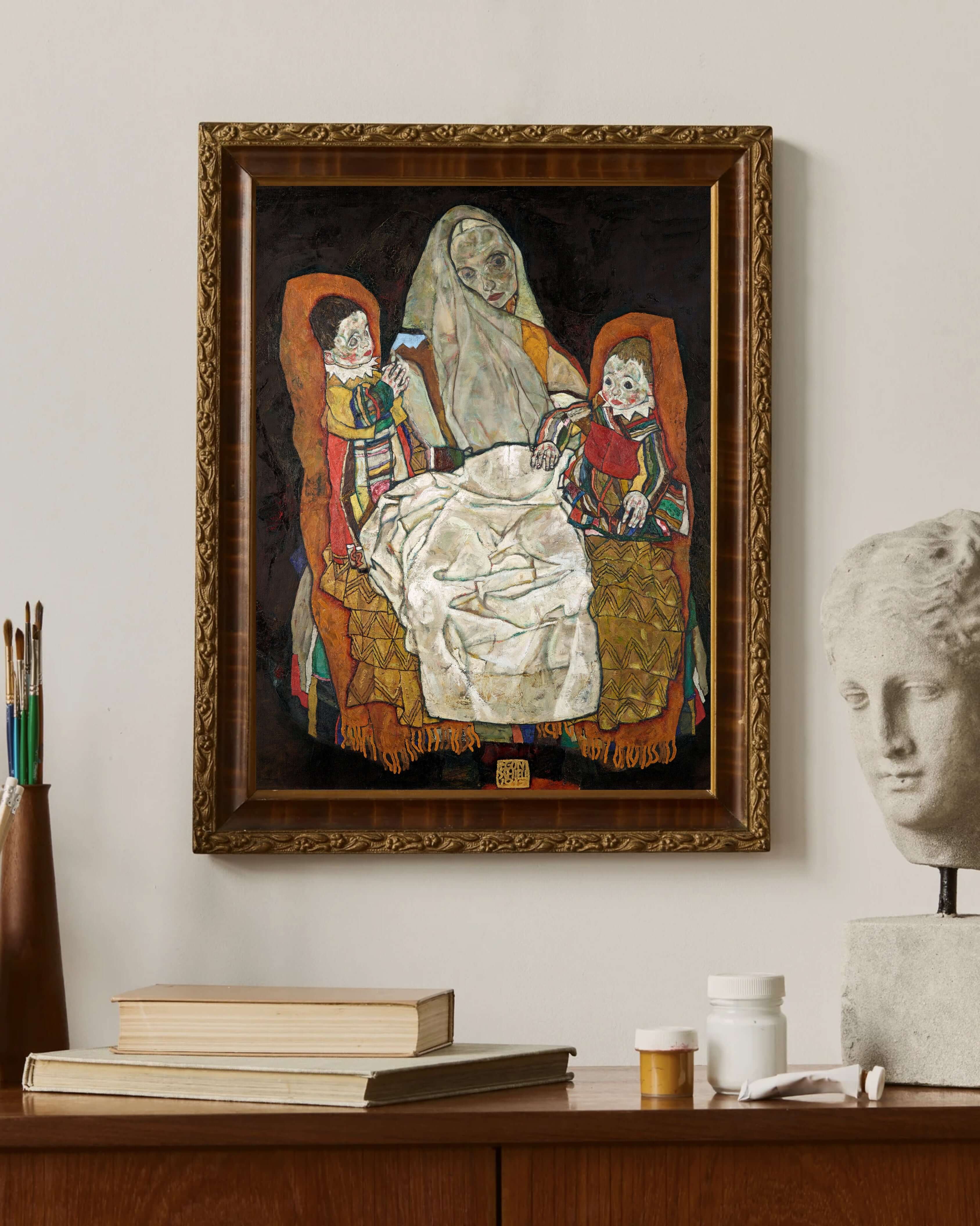Egon Schiele - İKi Çocuklu Anne Iii