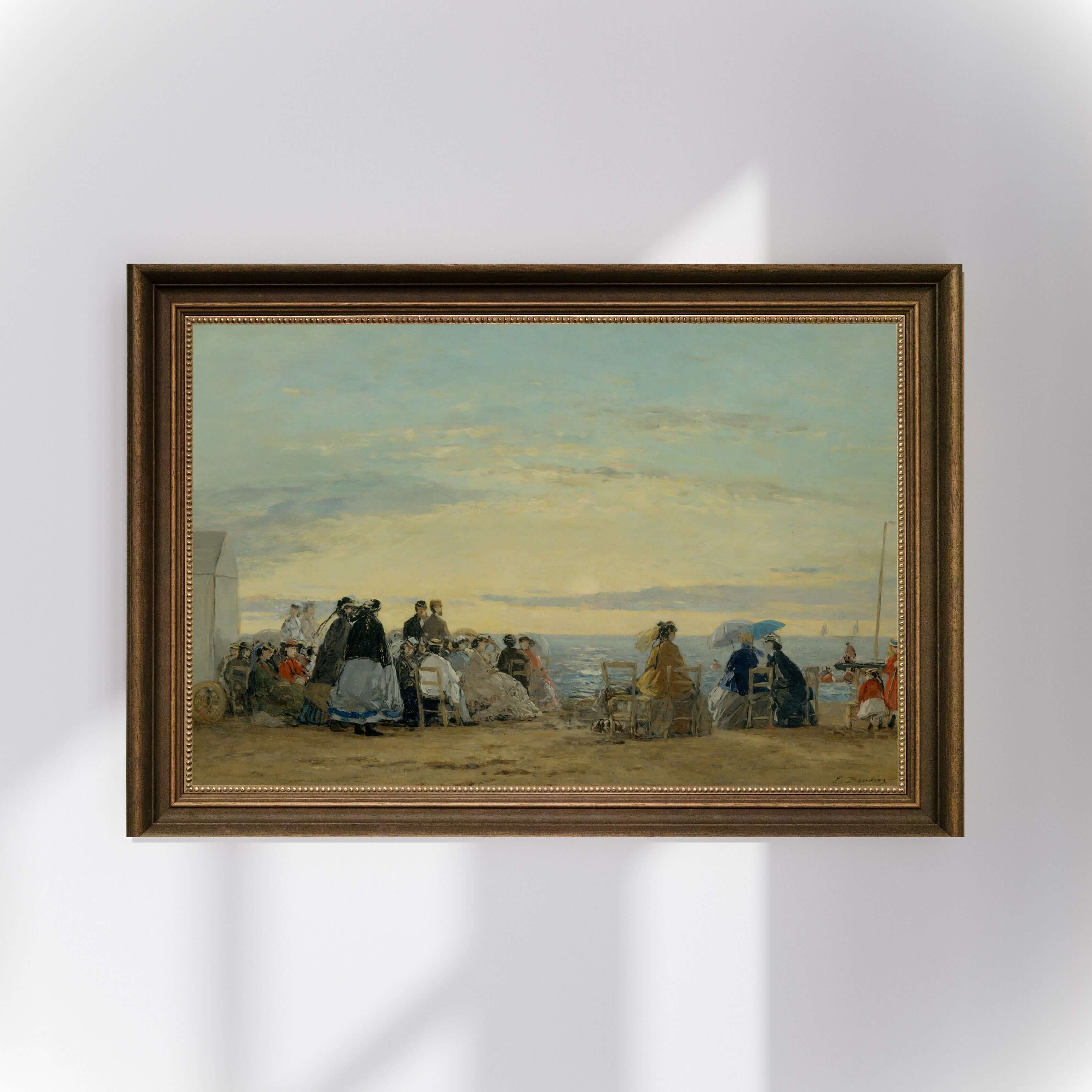 Eugène Boudin - Sahilde Günbatımı