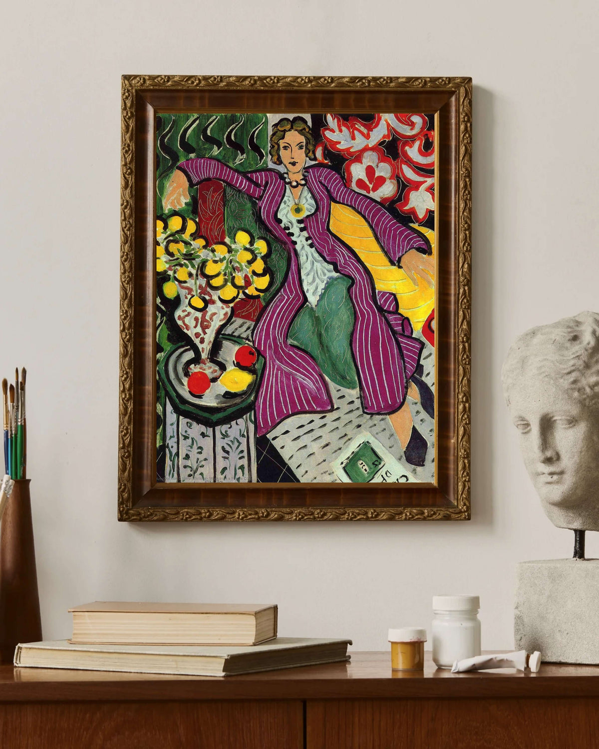 Henri Matisse - Mor Paltolu Kadın