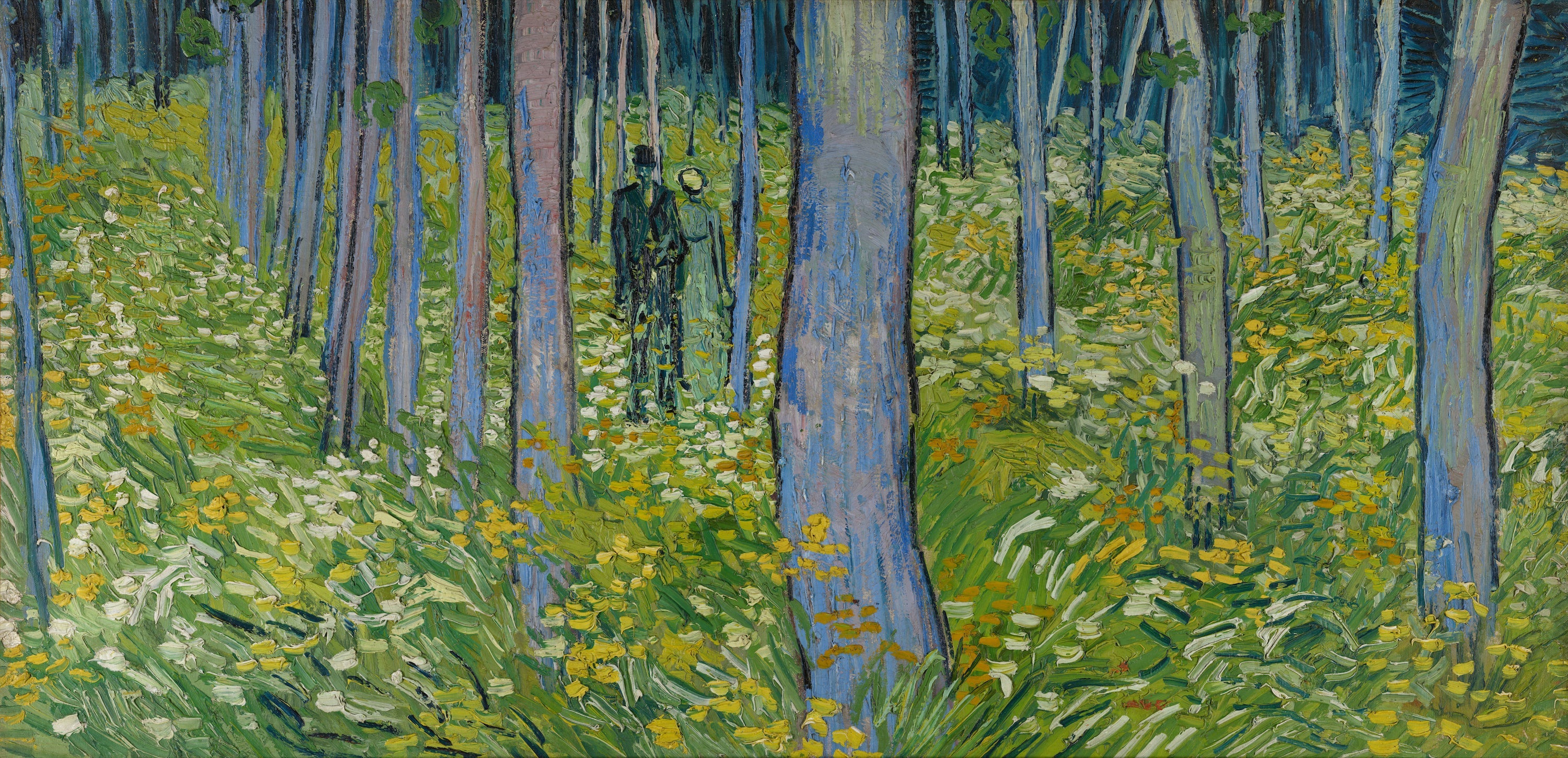 Vincent Van Gogh - İKi Figürle Orman Altı