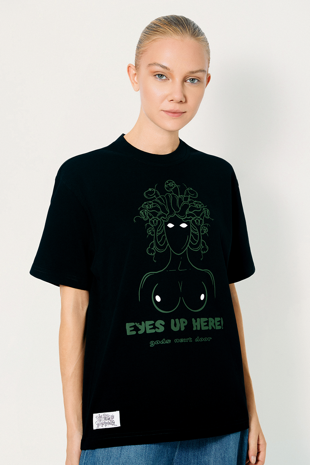 Gods Next Door-Eyes Up Here!-T-Shirts-5-milagron.live