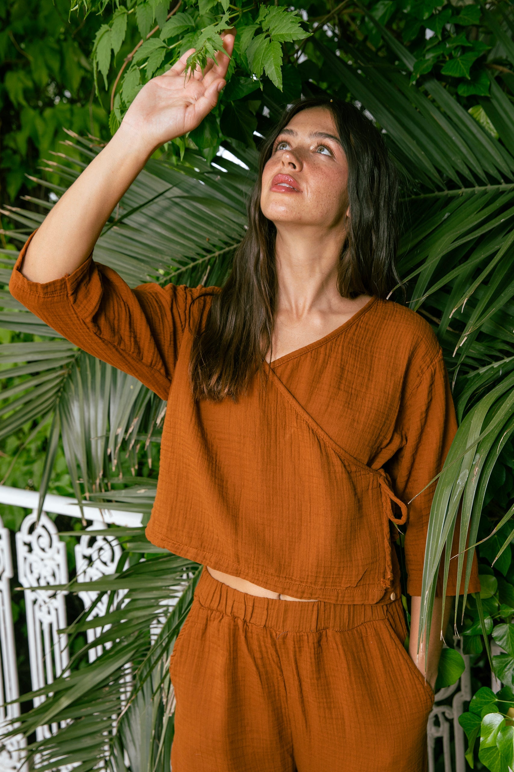 Handarte Los Angeles-Tarçın Müslin Wrap Top-Top-4-milagron.live